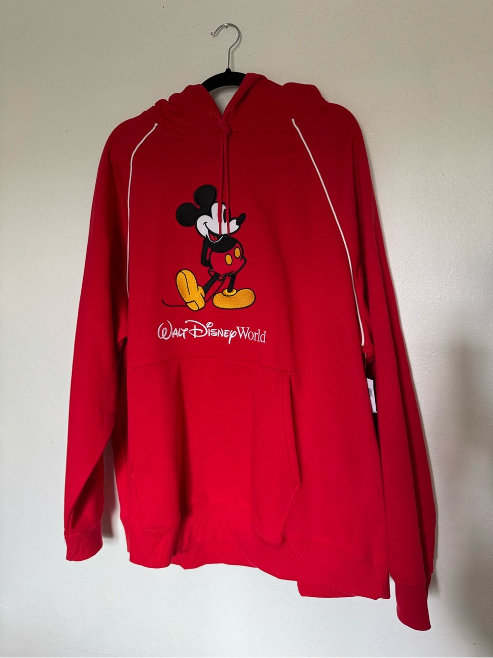Disney Red Zip-Up Hoodie with Mickey Mouse Graphic NWT